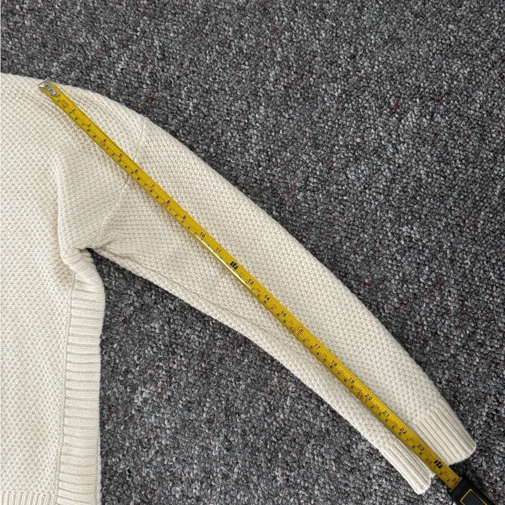 Madewell womens Pickford Cream Crewneck Pullover knit Sweater size medium - Picture 4 of 8